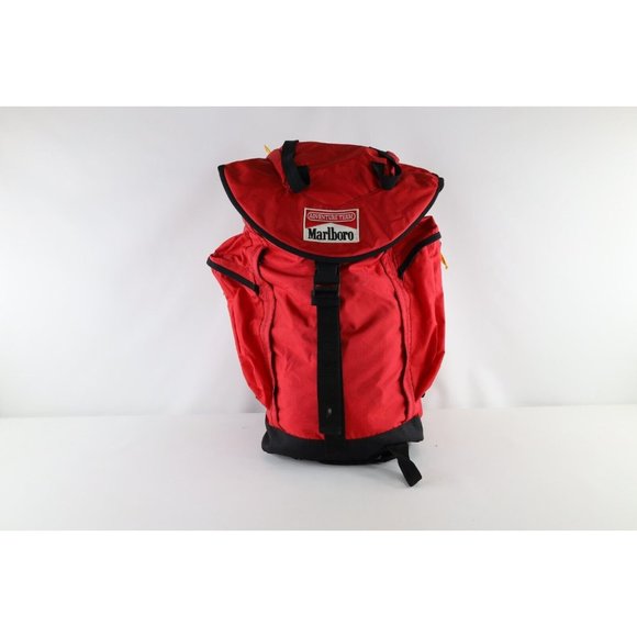 Vintage 90s Marlboro Adventure Team Spell Out Hiking Rucking Pack Backpack Bag